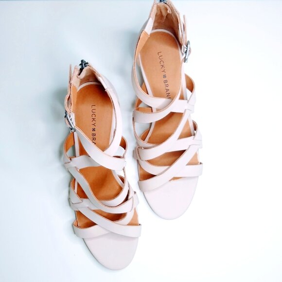 LUCKY BRAND JEWELIA WEDGE SANDAL SIZE 8 1/2 - Picture 1 of 16